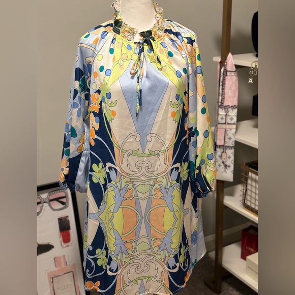 CIEBON Drea Floral Print Long Sleeve Minidress Medium - Picture 11 of 12